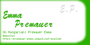 emma premauer business card